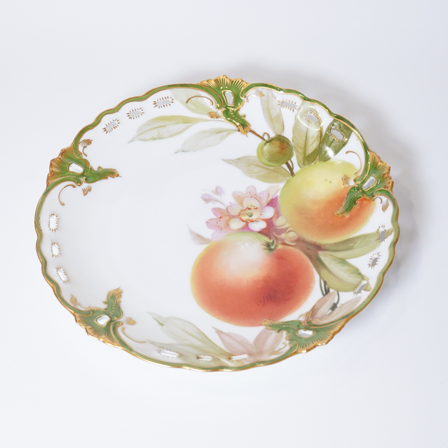 ドイツ 1890年代 磁器 NYMPHENBURG ニンフェンブルク 果実紋プレート