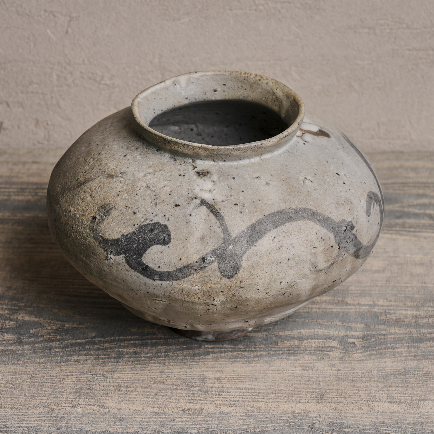 日本 陶器 丸田宗彦 絵唐津 壺