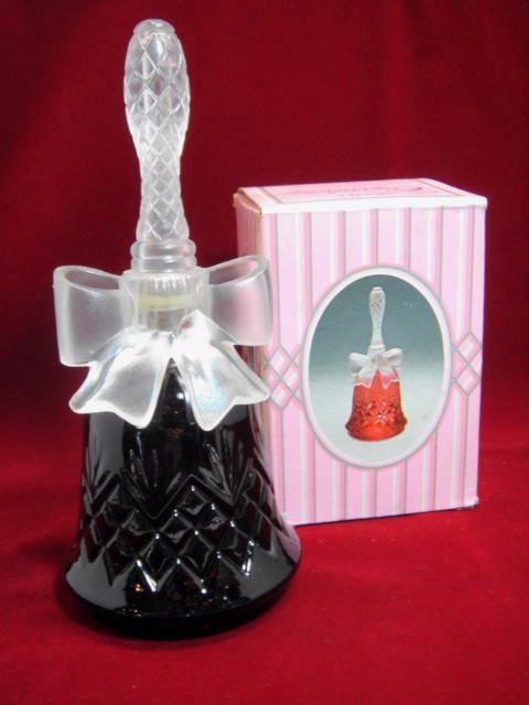 リボンの持ち手 ガラス製ベル型 パフューム・コロンボトル/香水ビン