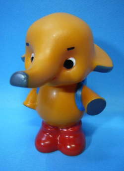 サトウ製薬 サトちゃん ソフビ人形 貯金箱 9．0cm 当時物