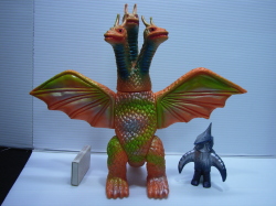 ブルマァク☆キングギドラ☆ソフビ人形 24．3cm 165g 当時物