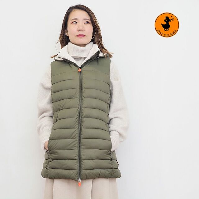 正規品】SAVE THE DUCK セーブザダック 809-10111001 ボアダウンベスト