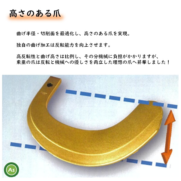 三菱 トラクター 耕うん爪 スーパーゴールド爪 + キングコブラ爪 36本