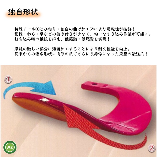 三菱 トラクター 耕うん爪 スーパーゴールド爪 + キングコブラ爪 36本