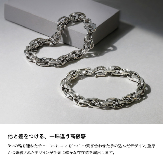 スリーフォード ブレスレット シルバー ステンレス ブレスレット