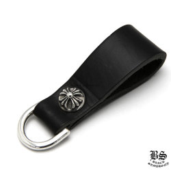 クロムハーツDキーリングスターボタンブラックレザー|クロムハーツ通販