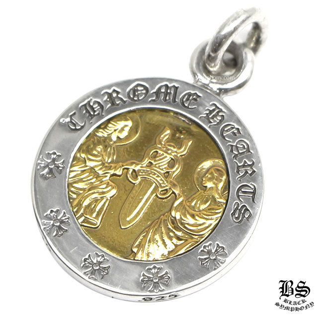 クロムハーツエンジェルメダルチャームV2シルバー＆ゴールド22K|クロム