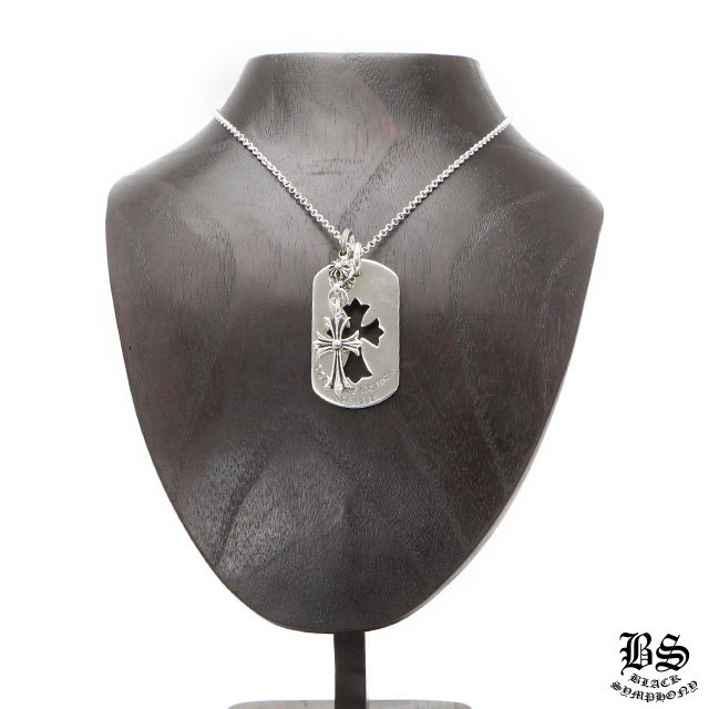 クロムハーツ1ボールタイニーCHクロスチャーム＆カットアウトクロス