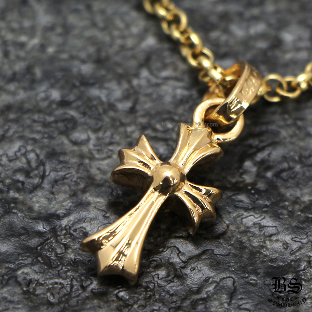 クロムハーツCHクロスベビーファットチャーム22K&ロールチェーン22K18