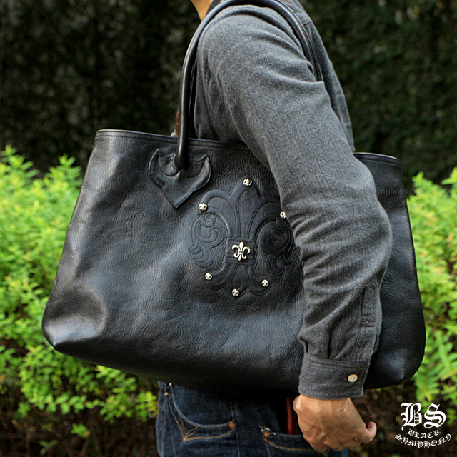 クロムハーツトートバッグBSフレアパッチブラックレザー|クロムハーツ