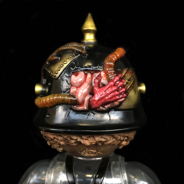 Frank Kozik x BlackBook Toy:A Clockwork Hateball MEATBALL painted