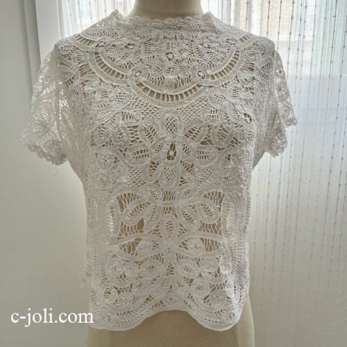 パリ発送】G-361 フランスアンティークブラウス/トップス コットン