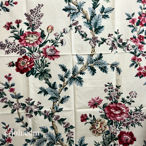 K-597 フランスアンティークファブリック 花柄コットンファブリック 1m26