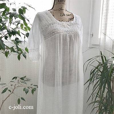 G-126 フランスアンティークリネンワークシャツ ストライプ 99cm