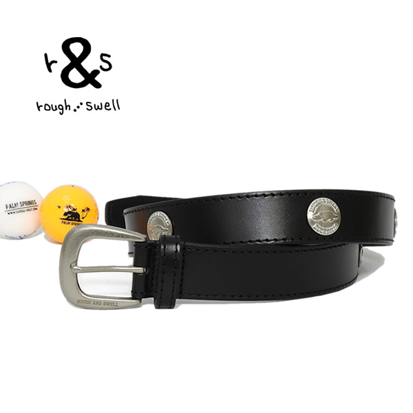 rough&swell［ラフアンドスウェル］r&s CONCHO BELT/牛革コンチョ