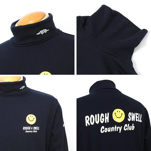 rough & swell タートルネック L ネイビー 新品】ROUGH&SWELL ラフ