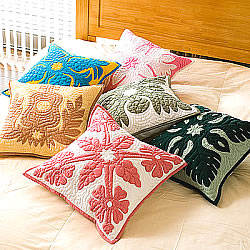 ハワイアンキルトクッションカバー グアバ