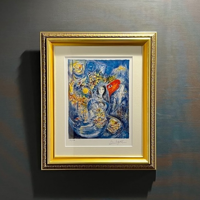 シャガール 「愛しのベラ」 額縁付きの購入なら絵画販売のアート