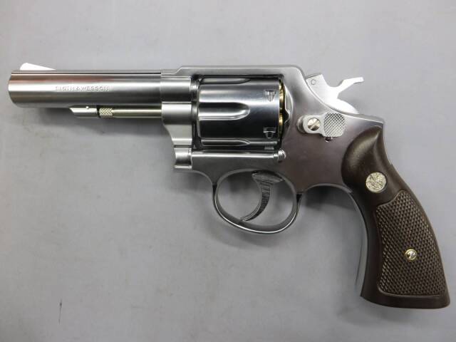 マルシン】S&W M64 シルバーABS チェッカープラグリップ仕様 Xカートリッジ