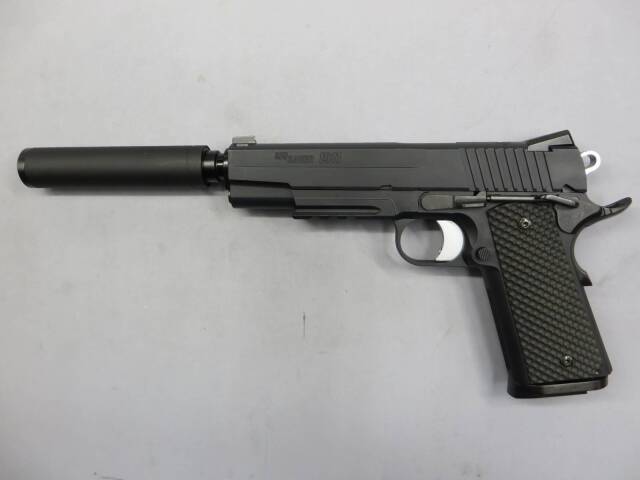 ウエスタンアームズ】SIG 1911 ブラックウォーター（サイレンサー）