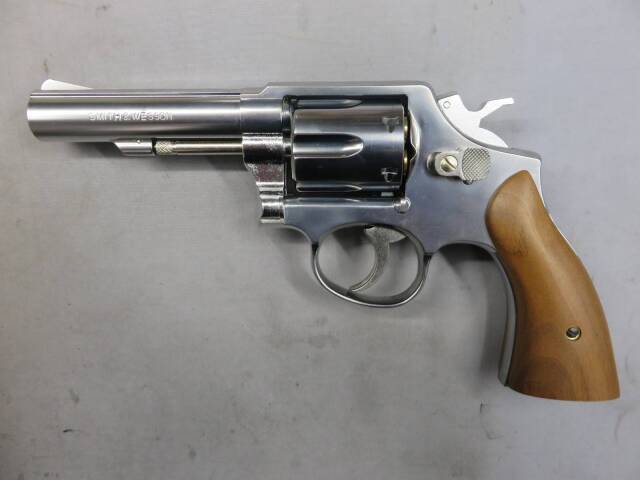 マルシン】S&W M10 ミリタリー＆ポリス シルバーABS・木製グリップ