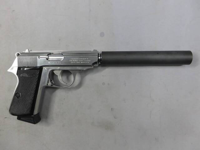 マルゼン】ワルサー PPK/S ステンレスシルバー ムービープロップシリーズ