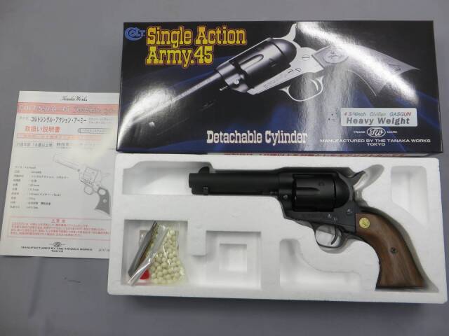 タナカ】コルトSAA.45 D.C. 4 4/3in シビリアン HW・木製グリップ