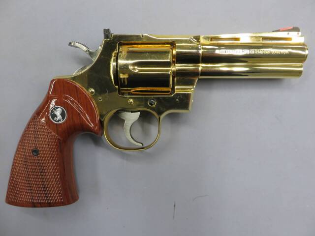 コクサイ】ニュー コルト パイソン 4in No.357 24K SMG 金属モデルガン