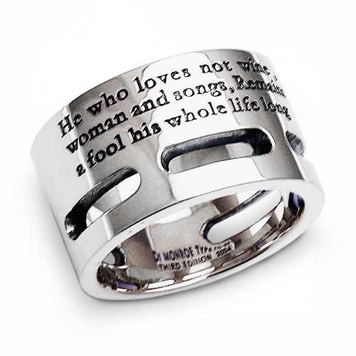 送料無料】Dr MONROE(ドクターモンロー) メッセージリング FC-89TE-SV