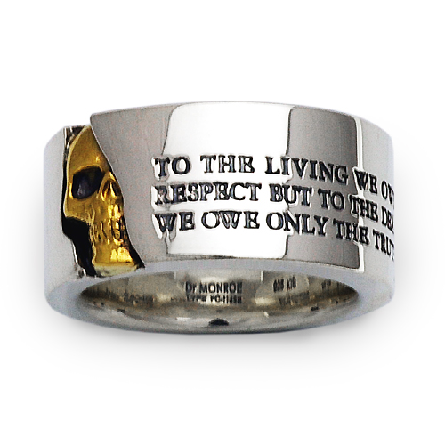 送料無料】Dr MONROE(ドクターモンロー) メッセージスカルリング FC