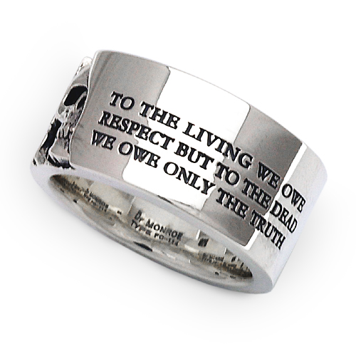 送料無料】Dr MONROE(ドクターモンロー) メッセージスカルリング FC