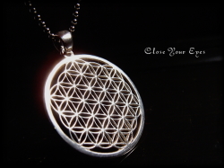 天然石パワーストーン フラワーオブライフ シルバーペンダント Made in