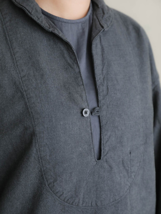 OUTIL ウティ｜chemisier arlanc セーラーシャツ charcoal