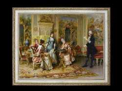 fu-collection】 ヨーロッパ名画 貴族・貴婦人 0253L 98×78 大型額絵