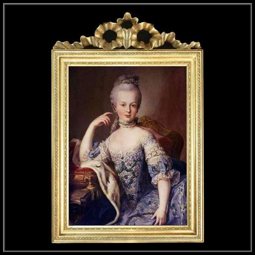 fu-collection】 ヨーロッパ名画 ロココ調 マリーアントワネットの額絵