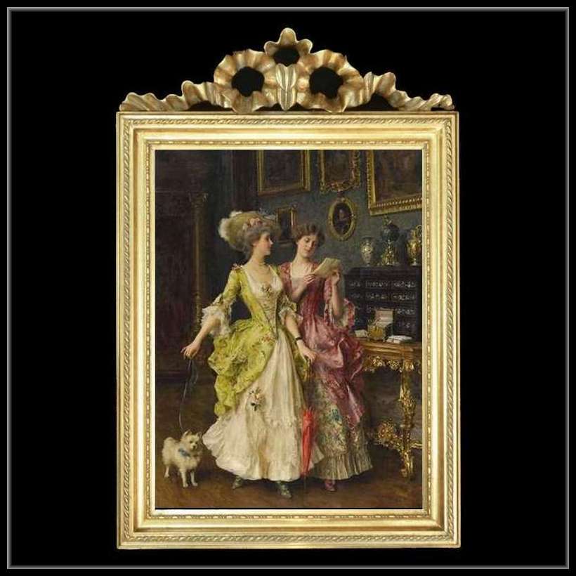 fu-collection】 ヨーロッパ名画 ロココ調 貴婦人の額絵 A4 トップ