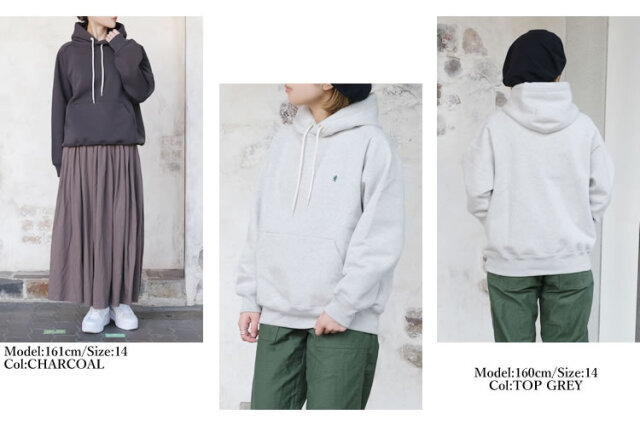 Gymphlex TERRY フード付きパーカー グレー Lサイズ S11571314