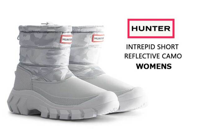 クラシックなカモフラージュ柄のスノーブーツ＊