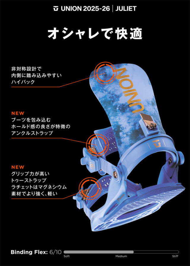 25-26 UNION ビンディング JULIET ユニオン ジュリエット レディース