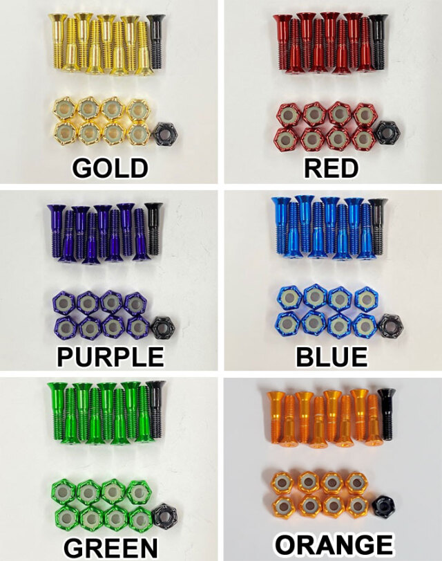 SOURCE BOLTS ソース ボルト スケートボード 7/8インチ カラービス