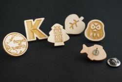 木製ピンバッジ＜1000個～＞