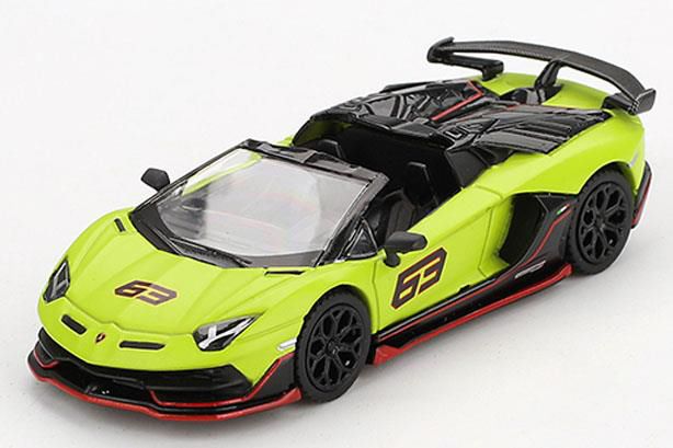 MINI GT 1/64 (ダイキャスト製) ランボルギーニ アヴェンタドール SVJ