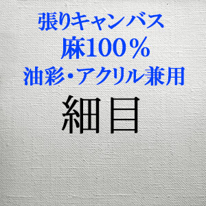 張りキャンバス（麻100%） 細目 F10 1枚組 [油彩アクリル兼用] 額縁