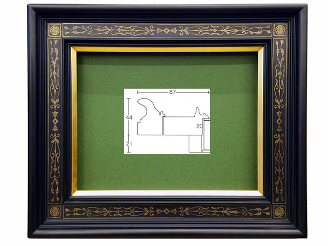 同志舎】油彩額 MJ-3（マットなし）（黒） F15号[油絵・日本画用