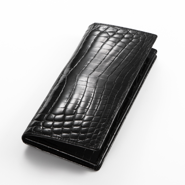 クロコダイルロングウォレット7枚カード(無双)[M0818] クロコダイル