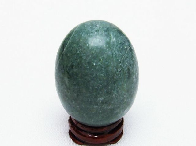 インド翡翠 たまご 置物[T306-2636]