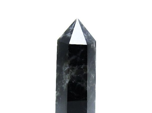 パワーストーン 天然石 モリオン 純天然 黒水晶 六角柱[T43-8336]