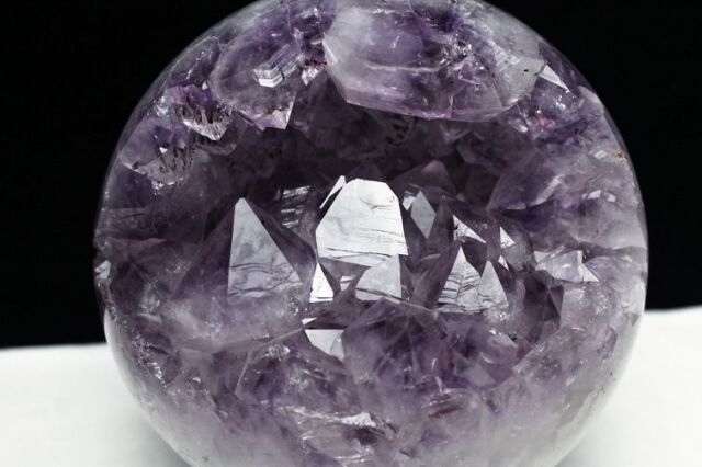 5.1Kg アメジスト笑口丸玉160mm[T610-11737]
