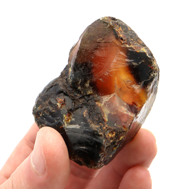 ブルーアンバー 原石 琥珀 こはく 30－40g前後 1個売り ブラックライト