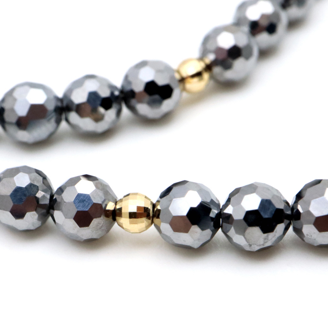 テラヘルツ鉱石 ネックレス メンズ レディース k18（18金）使用 粒直径